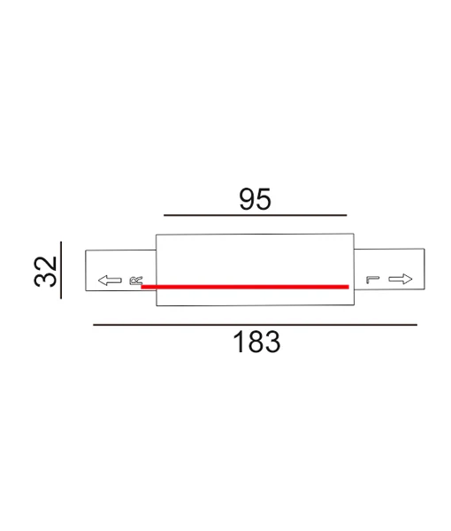 Track Connector Straight black TRK1BLCON2