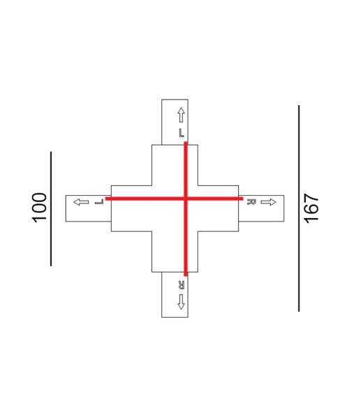 Track Connector Cross-Piece Black TRK3BLCON5