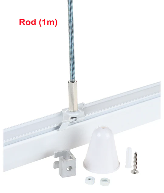Track light Suspension Ezclick Kit M6 1m Rod White TRK3WHSUSKIT4