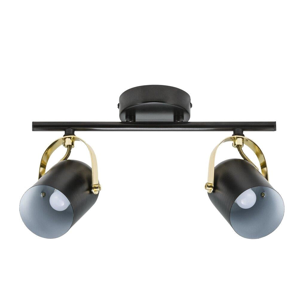 Lotus 2 light Spot bar Metal, Plastic Black/Brass - 50110103