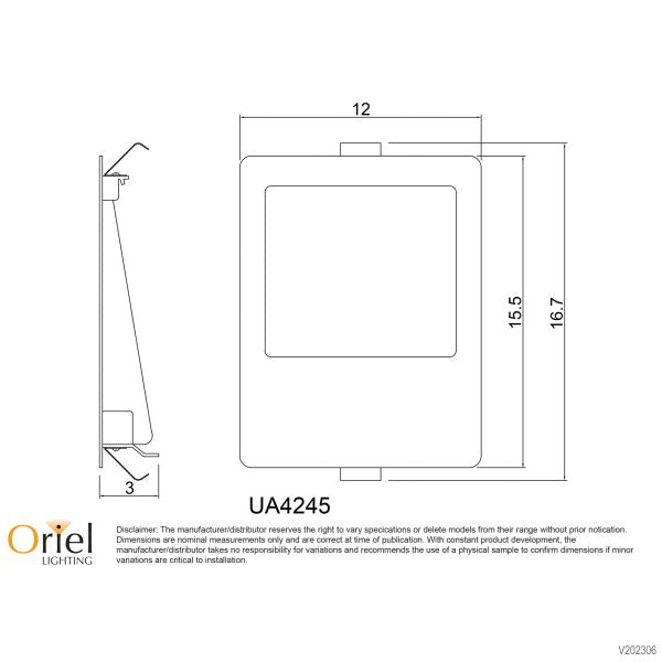 PEKO.6 LED 4000K Recessed Wall Light with Driver 120mm - UA4245/4000WH