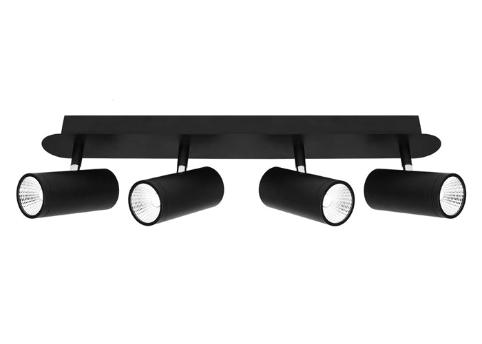 Cougar Lighting URBAN 4LT 20W LED RAIL BLACK - URB4RBLK