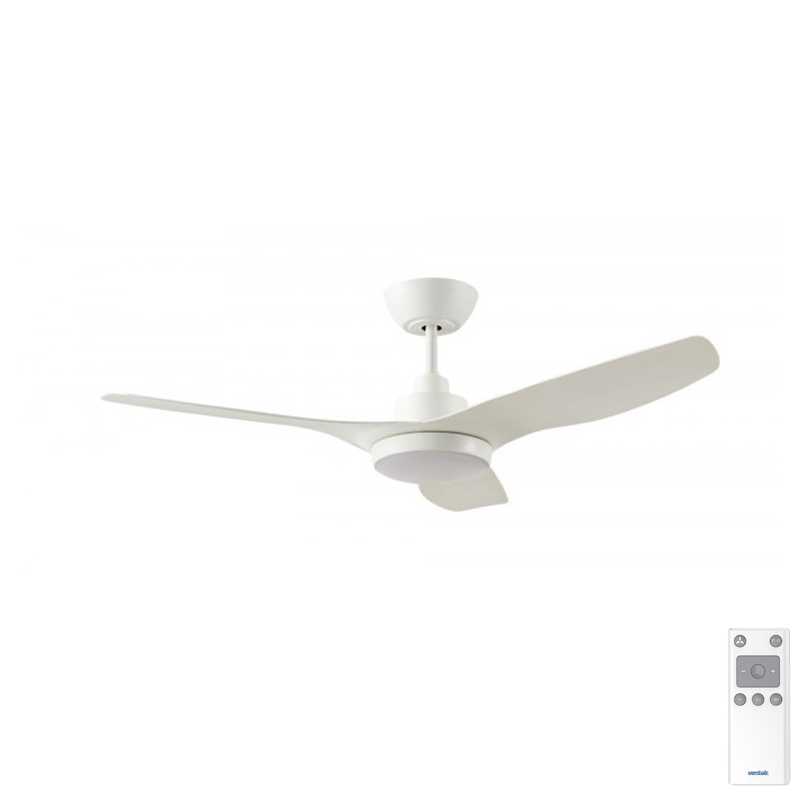 Ventair DC3 Ceiling Fan with CCT LED Light & Remote Control – White 48″ - DC31203WH-L
