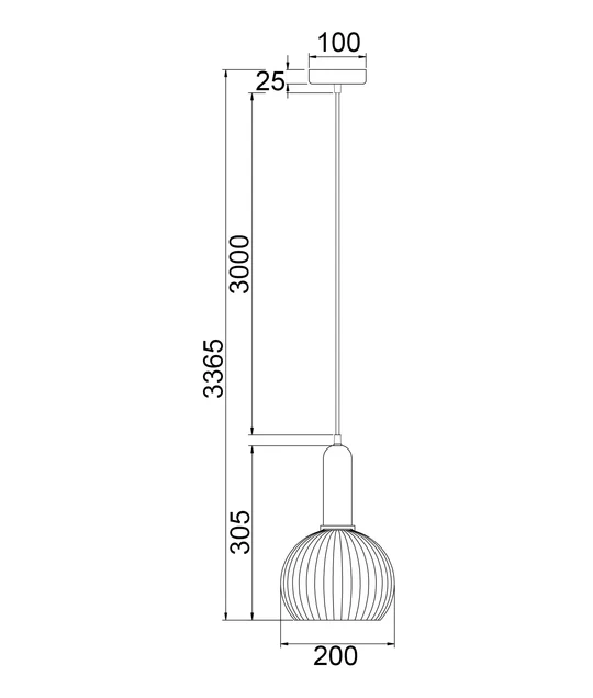 VINTAJ Clear Wine Glass Shape Ribbed Glass Pendant Lights VINTAJ6