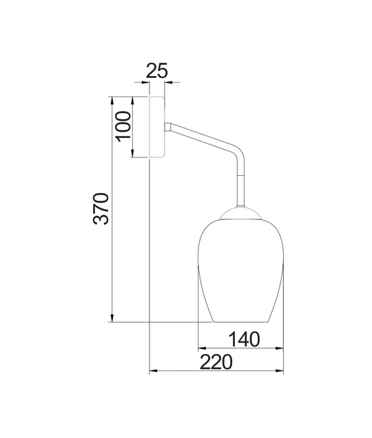 VINUM Wine Glass Shape with Colour Fading Effect Wall Lights VINUM1W