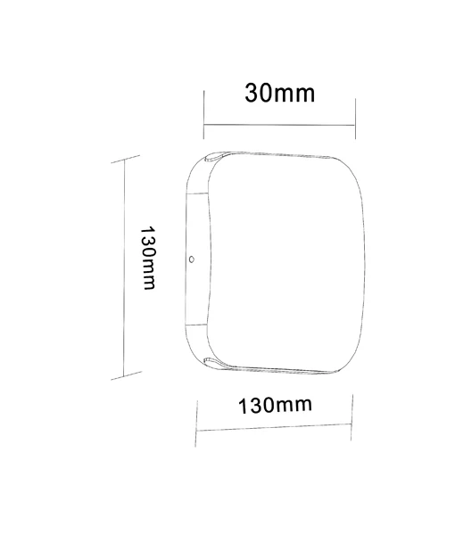 WALL LED S/M BLK SQ Up/Down VOX1 CLA Lighting