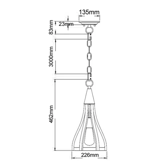 KHALEESI Small Bell Shape Pendant Light KHALEESI1