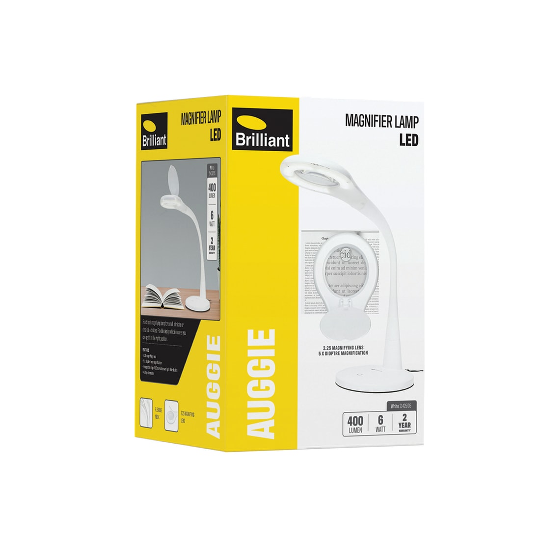 AUGGIE LENS 7W LED MAGNIFIER LAMP DIMMABLE - WHITE - 21425/05