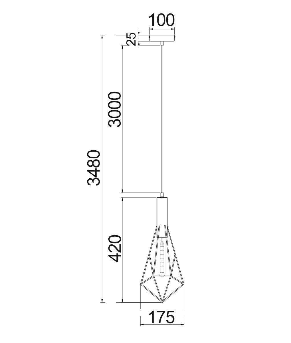 IRON CAGE SMALL WHITE DIAMOND ES PENDANT WHITEBAND5 Cla lighting