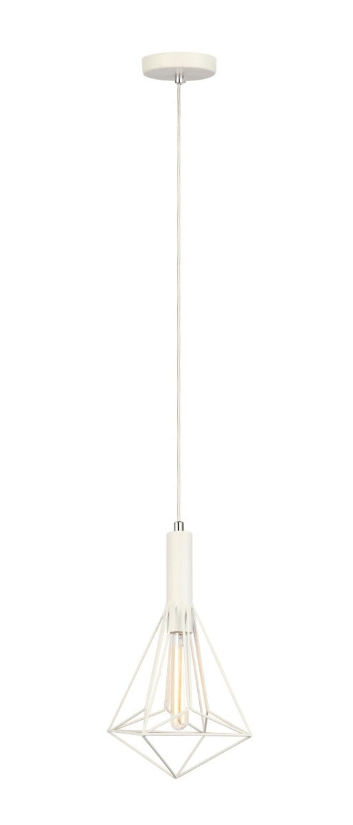 Diamond Iron Cage Pendant White - Whiteband6