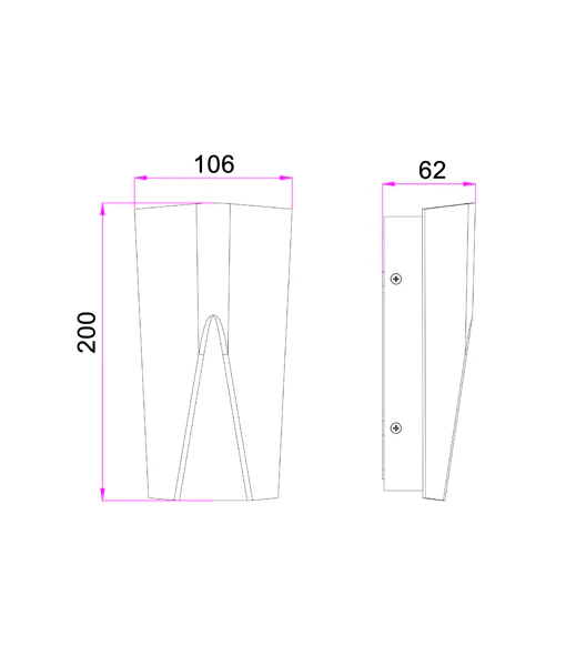 WIGTRI Black Exterior LED Tri-CCT Surface Mounted Featured Up/Down Wall Lights IP65 WIGTRI1