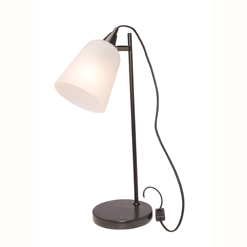 Xanthe Table Lamp 25W Black With Frosted Glass (A38211BLK) Mercator Lighting