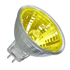 MR 16 COLOURED BULBS 50W - COLOUR - YELLOW ( 1 only in stock )