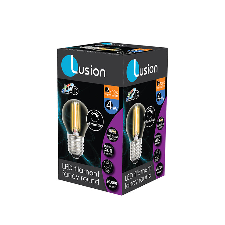 FANCY ROUND CLEAR 4W B15 DIMMABLE 2700K LUS20233
