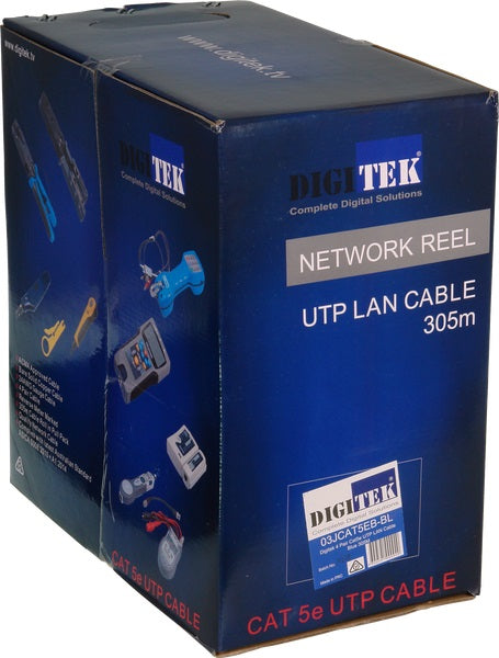 Digitek CAT5e 4 Pair Data Cable UTP 305M Box - Blue