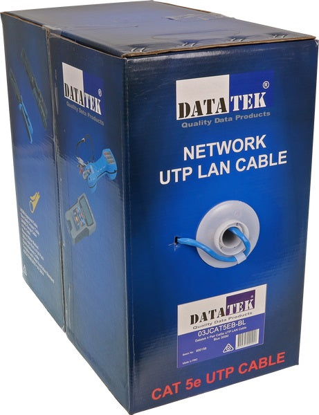 Digitek CAT5e 4 Pair Data Cable UTP 305M Box - Blue