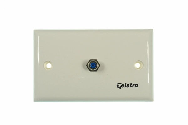 Wallplate Single F Type Barrel