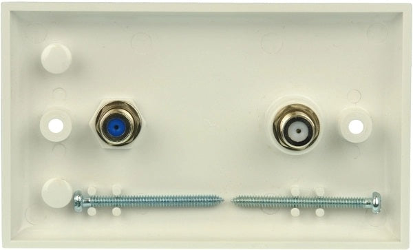 Wallplate Single F Type & Pal Connections