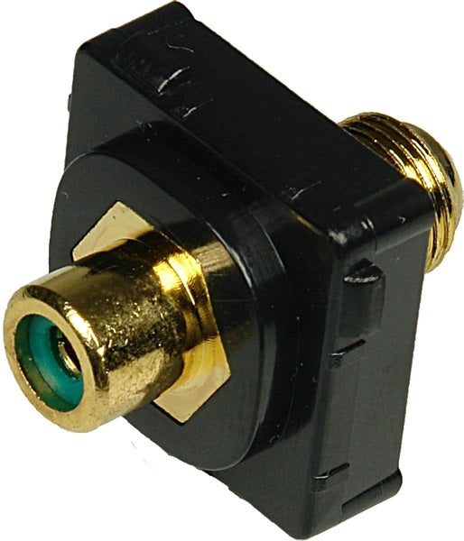 Digitek Black RCA Female to F Female Insert - Green
