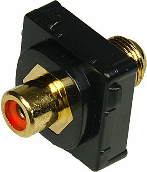 Digitek Black RCA Female to F Female Insert - Red