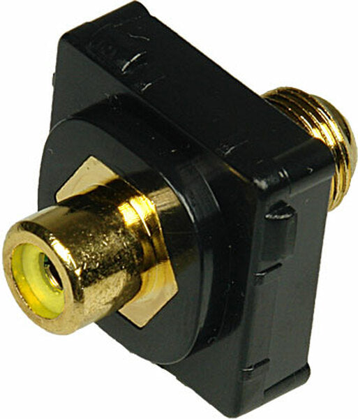 Digitek Black RCA Female to F Female Insert - Yellow