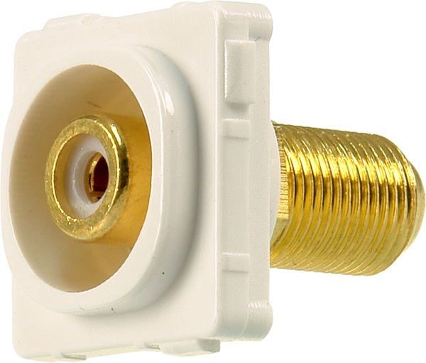 Digitek Recessed White RCA Female to F Female Insert - White