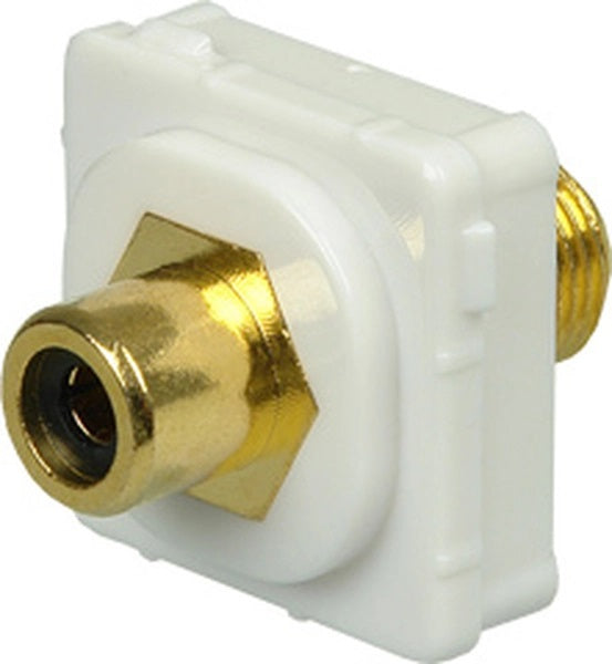 Digitek White RCA Female to F Female Insert - Black