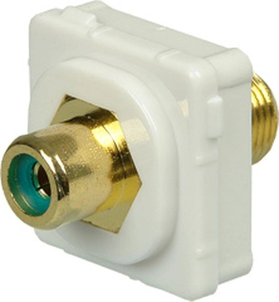 Digitek White RCA Female to F Female Insert - Green