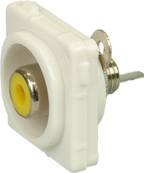 Digitek Recessed RCA Female to Solder Insert - Yellow