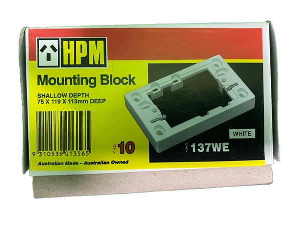 HPM 137WE 13mm Shallow Mounting Block