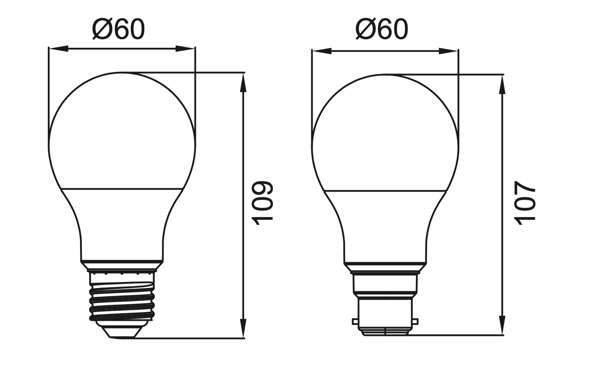 SupValue A60 B22 Globe- 112104C