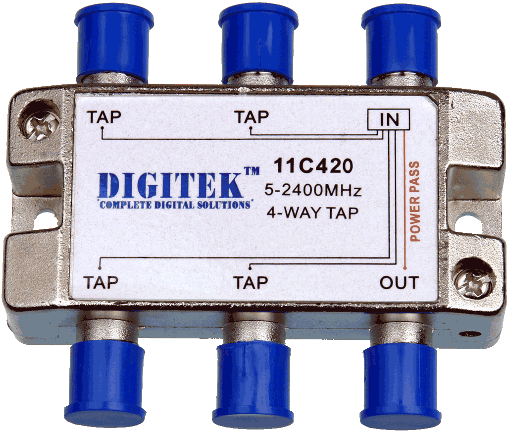 Digitek 4 Drop 20dB 5-2400MHz Coupler - 11C420
