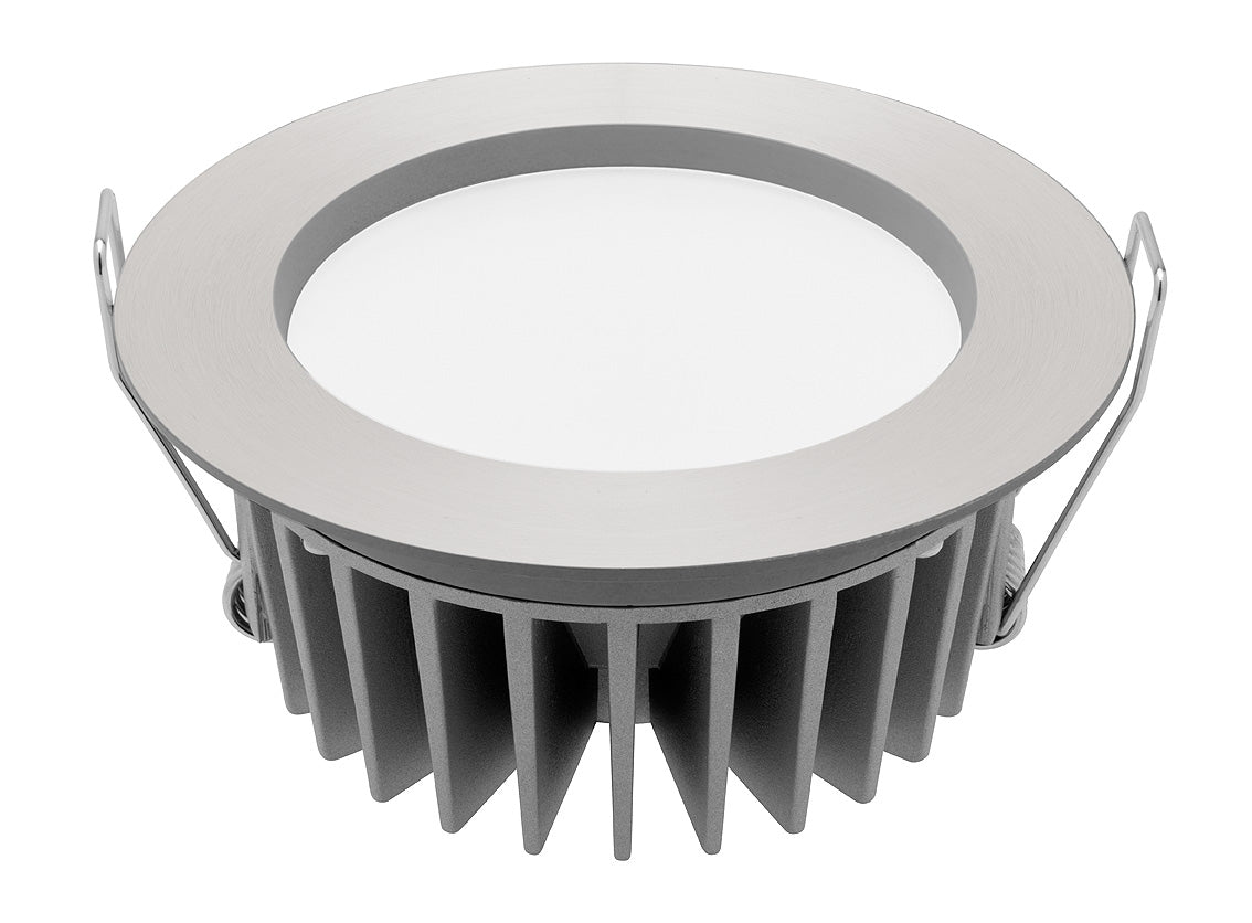 12W OPTICA LED DOWNLIGHT POLISHED ALUMINIUM WARM WHITE 3000K