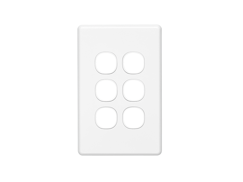 CLIPSAL Six Gang Light Switch Grid plate and Cover only C2036VH