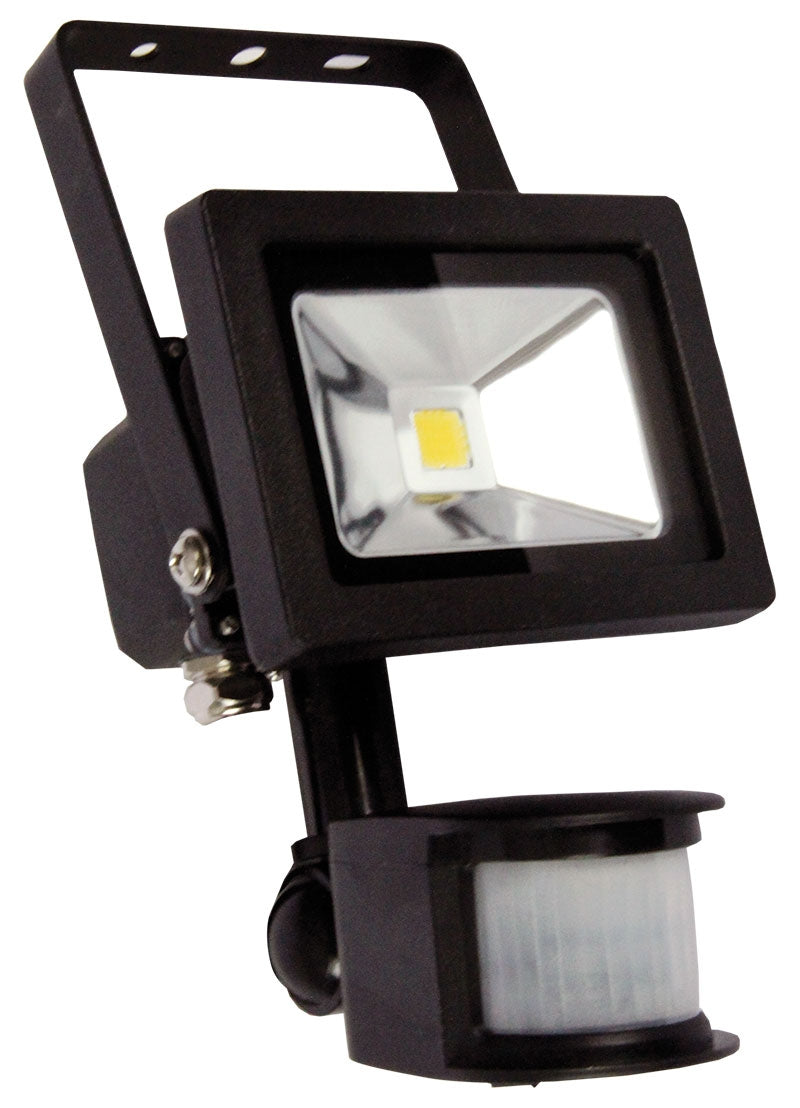 FOCO 10W LED SENSOR FLOOD LIGHT BLACK IP44