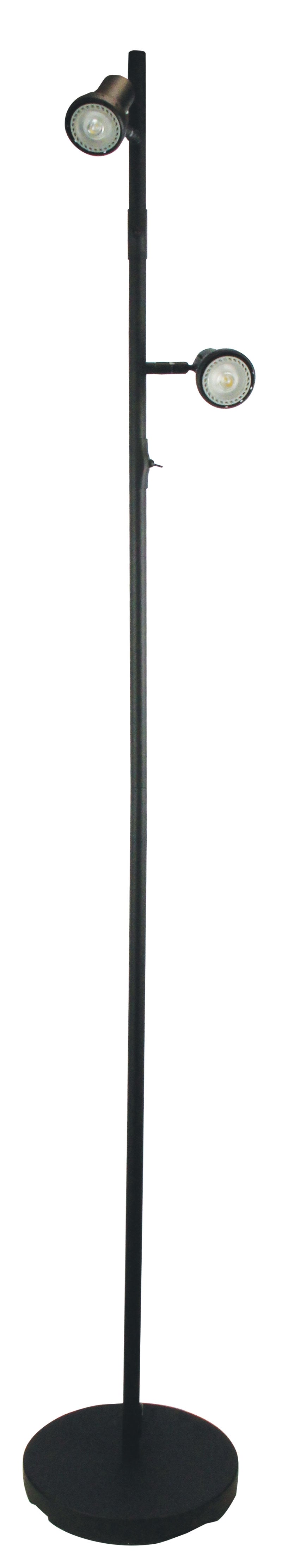 DAXAM LED TWIN FLOOR LAMP BLACK