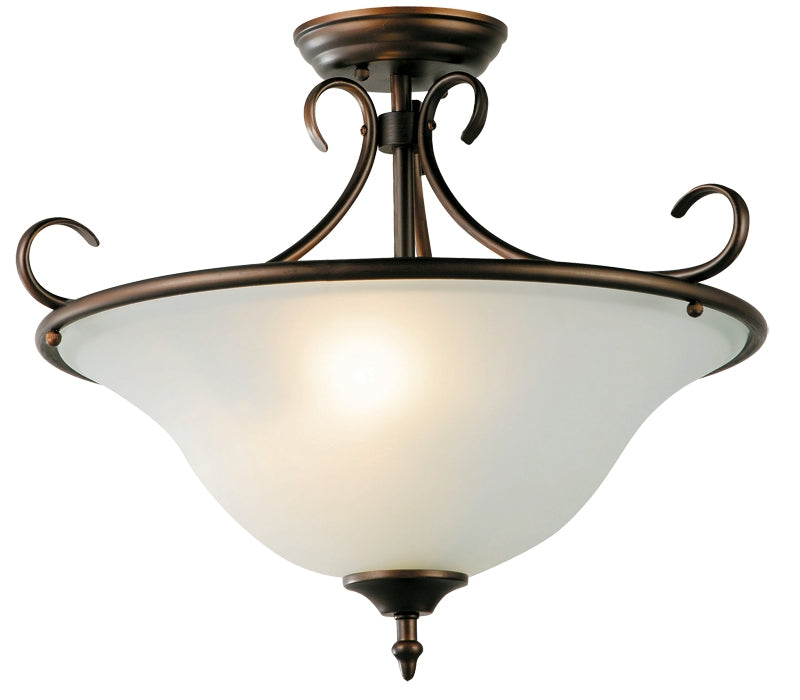 GASTON 3LT SEMI-FLUSH FITTING BRONZE