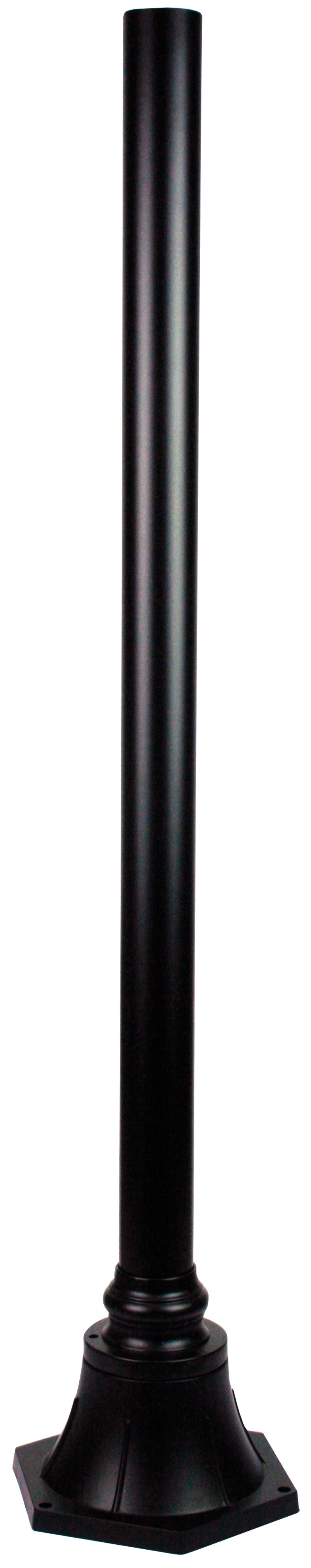 PLUMB POST & FLANGE 1800MM BLACK