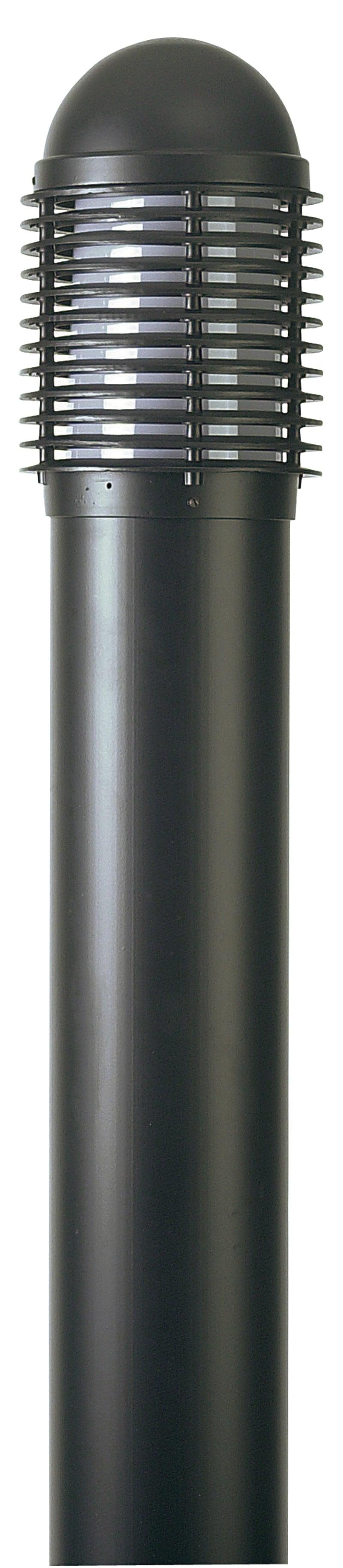 VELIKA LOUVRED CAST BOLLARD E27 BLACK