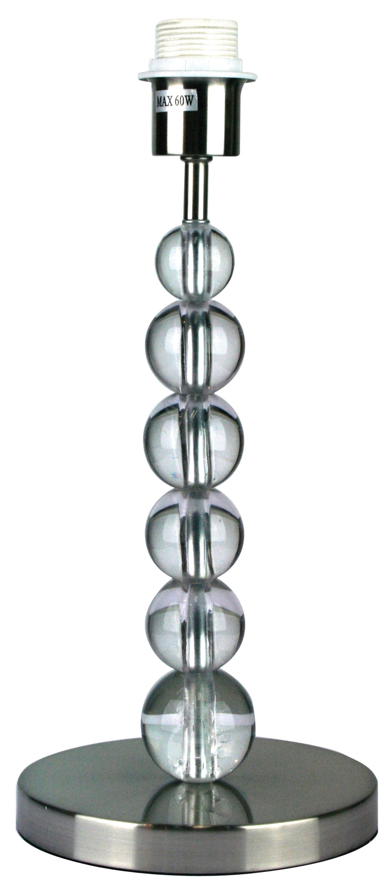 CLARA ACRYLIC / BRUSHED CHROME BASE ONLY