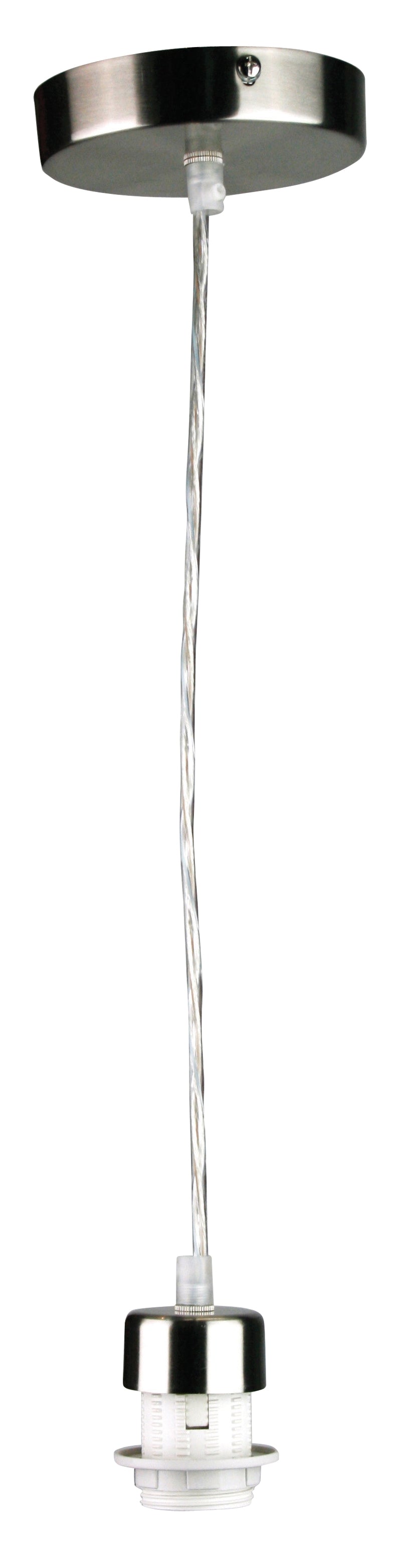 PARTI CORD SUSPENSION BR.CHROME w/CLEAR E27
