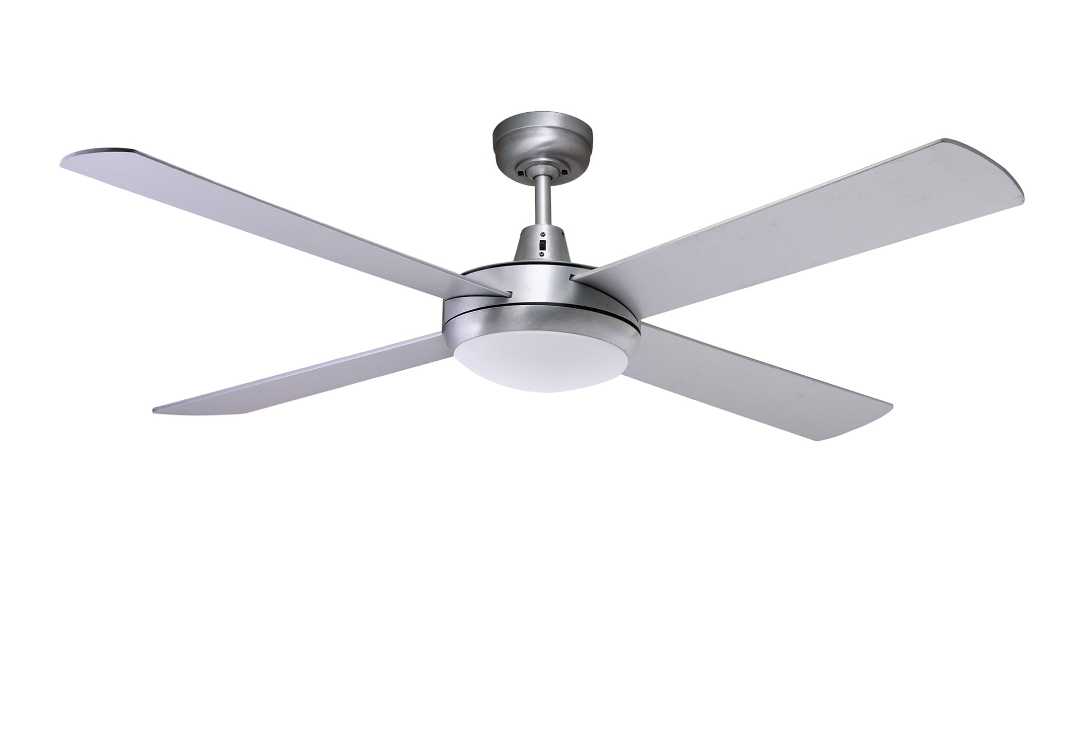 Lifestyle 1300mm 4 Blade Brushed Aluminium with Light Dimmable 5000k 24w LED