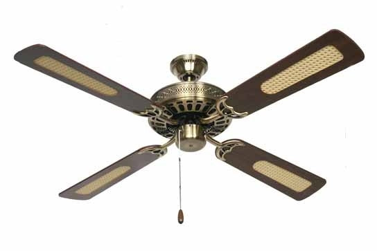 Majestic Coolah AC Antique Brass with Walnut Blades 1320mm