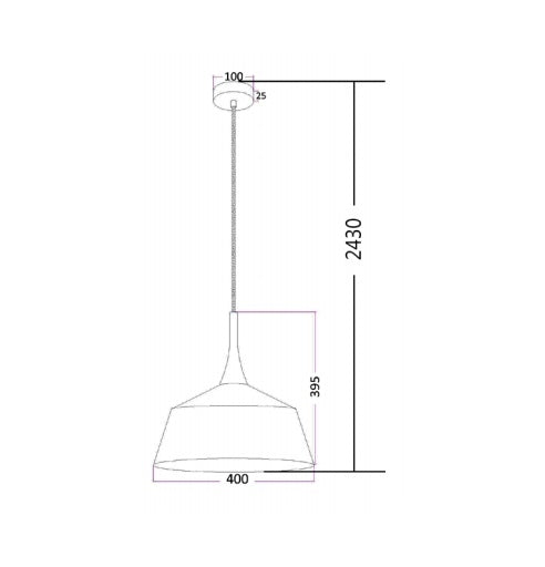 NORDIC Series: 240V E27 Pendant Lights White NORDIC3