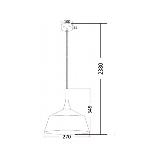 NORDIC Series 240V E27 Pendant Lights Black NORDIC2