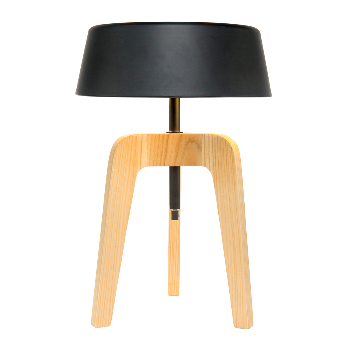JACOBSSEN TIMBER & METAL TABLE LAMP (18979/06) WALNUT/BLACK BRILLIANT LIGHTING