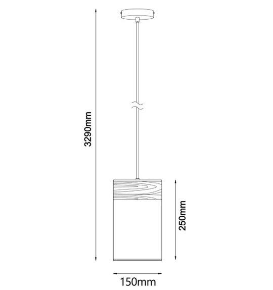 PENDANT ES (Max 72W Hal) Small OBLONG TAMBURA02 Cla lighting