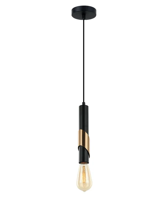 GOLDA Interior Tube with Brass Highlight Pendant Lights GOLDA1