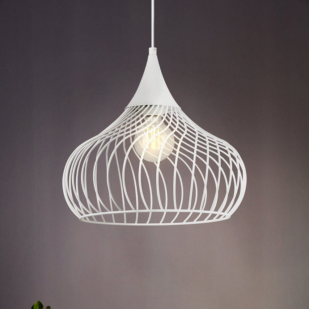 Staverton 1 Light Pendant E27 60WWhite 205158N
