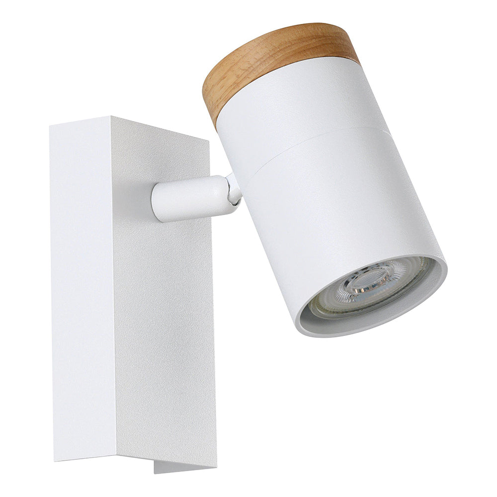CARTAGENA SPOT 1X5W LED 4000K WHITE WITH WOOD  206178